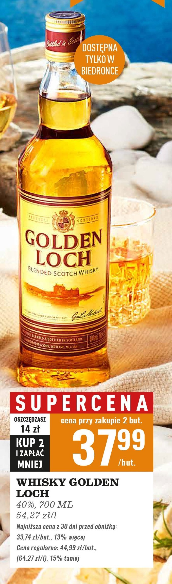 Whisky GOLDEN LOCH promocja w Biedronka