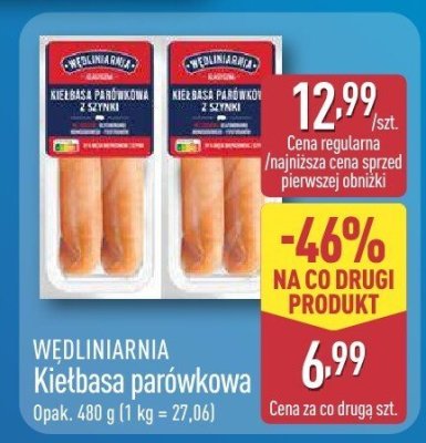 Kiełbasa parówkowa promocja w Aldi