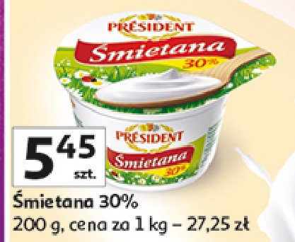 Śmietana 30 % President promocja