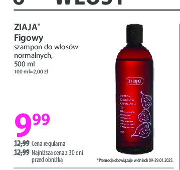 Szampon do włosów normalnych figowy Ziaja promocja