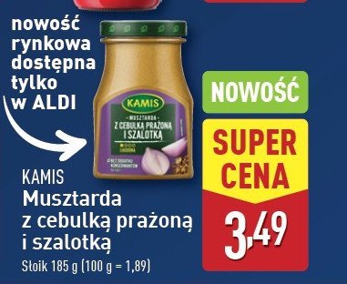 Musztarda z cebulą prażoną i szalotką Kamis promocja w Aldi