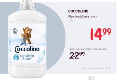 Płyn do płukania tkanin promocja w Rossmann