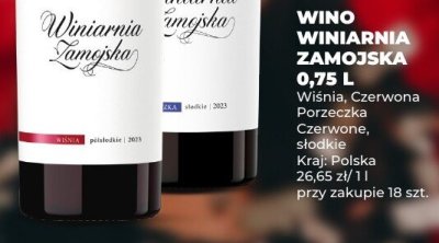 Wino Winiarnia Zamojska 0,75 L promocja w Duży Ben