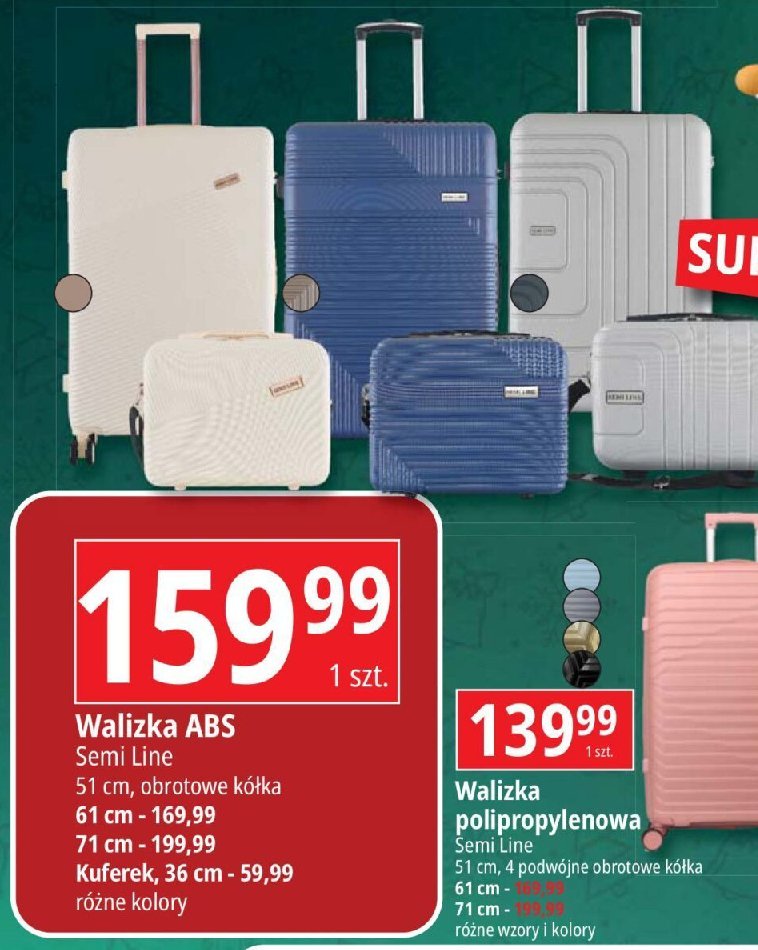 Walizka abs 51 cm Semi line promocja