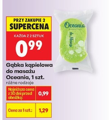 Gąbka kąpielowa do masażu promocja w Biedronka