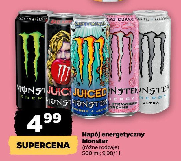 Napój energetyczny Monster energy promocja