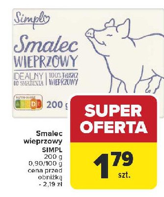 Smalec wieprzowy Simpl promocja w Carrefour