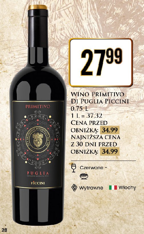 Wino Primitivo di puglia promocja