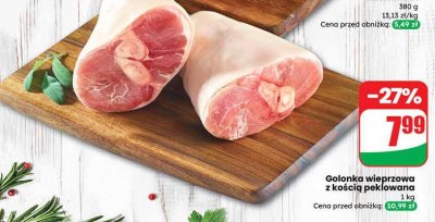 Golonka wieprzowa z kością peklowana promocja w Dino