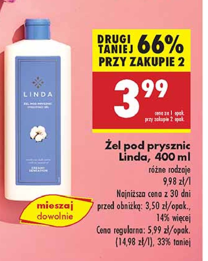 Żel pod prysznic bawełna Linda promocja