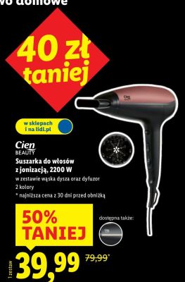 Suszarka do włosów z jonizacją, 2200 W  promocja w Lidl