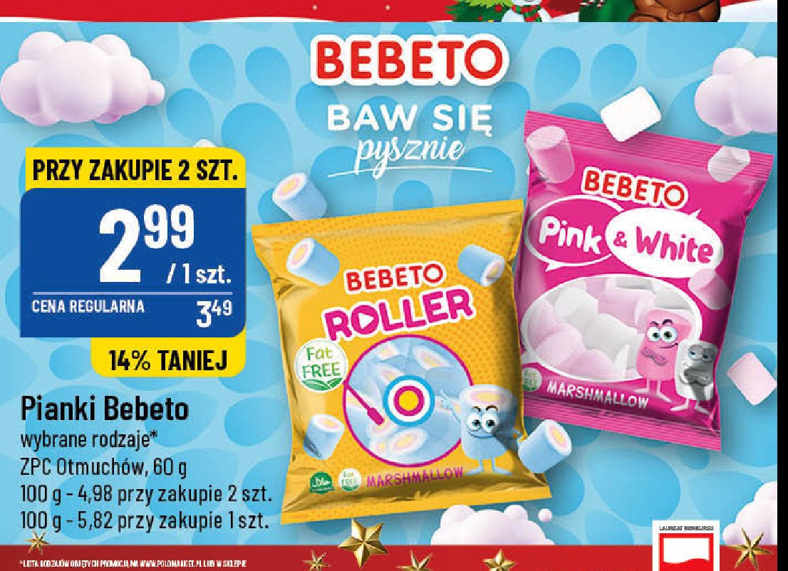 Pianki pink & white Bebeto promocja