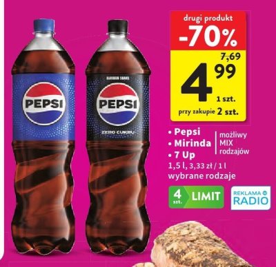 Napój Pepsi różne rodzaje promocja w Intermarche