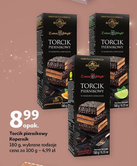 Torcik piernikowy z nadzieniem owocowym Kopernik promocja w Auchan