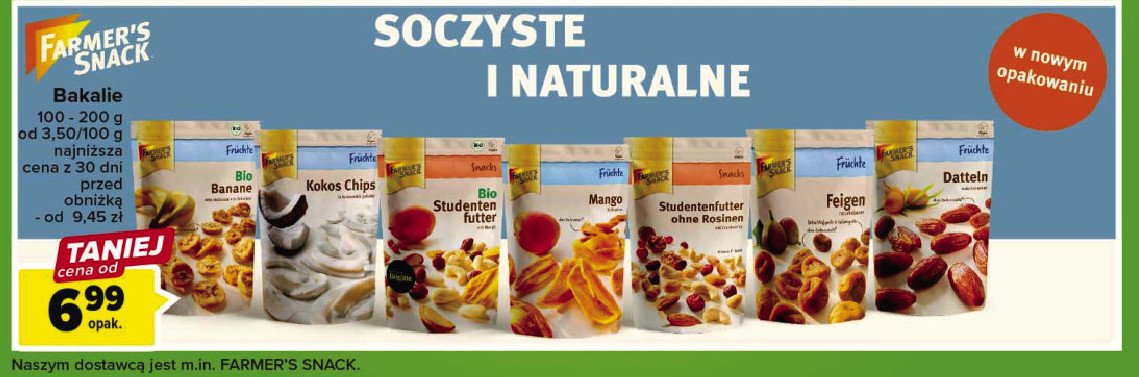 Mieszanka studencka z rodzynkami Farmer's snack promocja