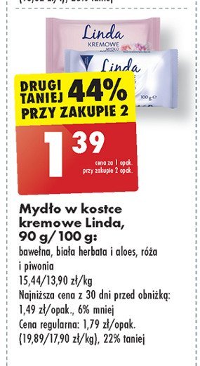 Mydło kremowe bawełna Linda promocja