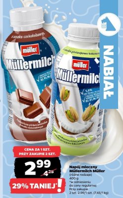 Napój mleczny Müllermilch różne rodzaje promocja w Netto