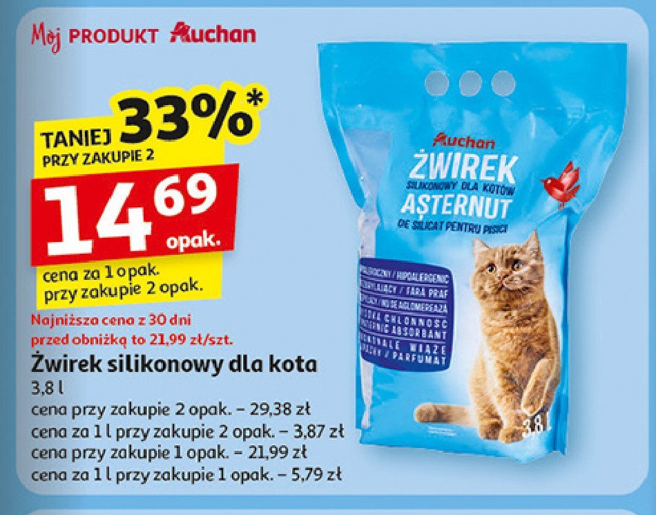 Żwirek silikonowy Auchan promocja