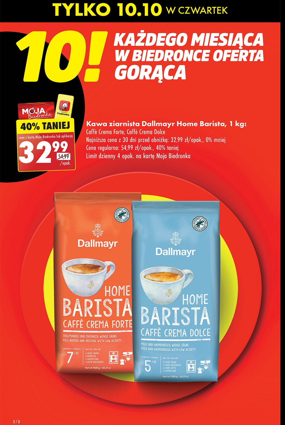 Kawa Dallmayr home barista caffe crema forte promocja