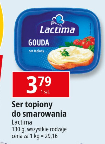 Ser topiony gouda - pudełko Lactima promocja w Leclerc