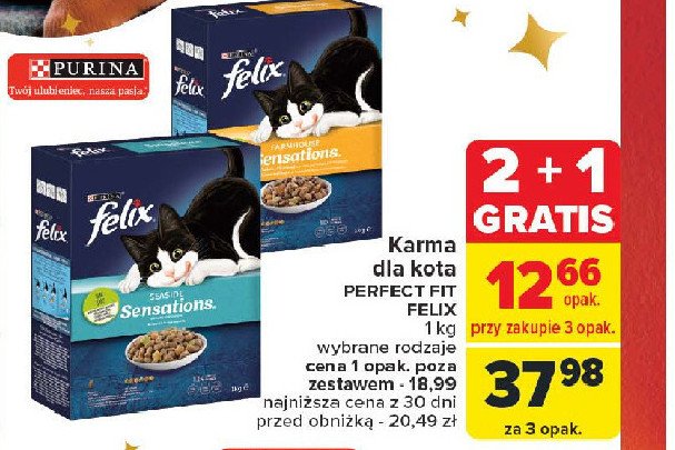 Karma dla kota z kurczakiem Purina felix sensations promocja w Carrefour Market