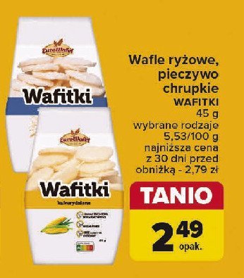 Wafitki kukurydziane Eurowafel promocja