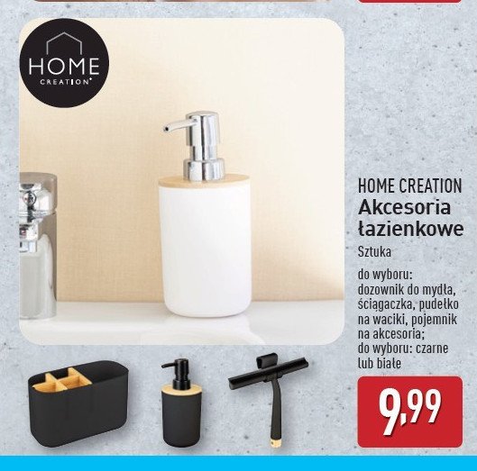 Pudełko na waciki czarne Home creation promocja