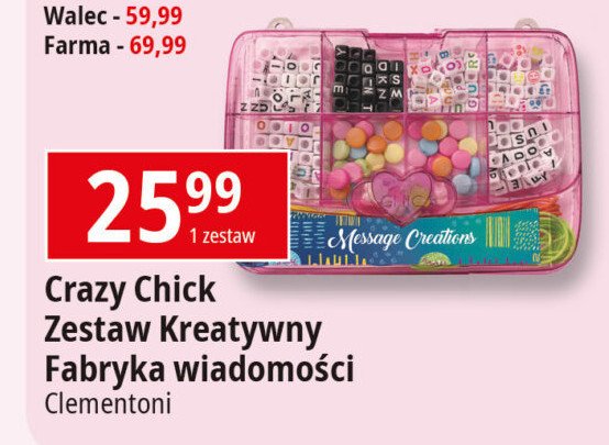 Zestaw crazy chic do bransolet z wiadomością Clementoni promocja w Leclerc