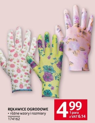 Rękawice ogrodowe różne wzory i rozmiary promocja w Selgros