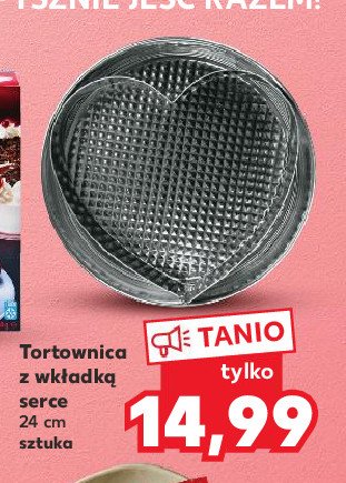 Tortownica 艣r. 24 cm z wk艂adem w kszta艂cie serca promocja
