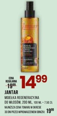Mgiełka regeneracyjna Jantar do włosów, 200 ml promocja w Drogerie Natura
