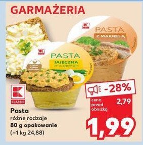 Pasta z makrelą K-classic promocja