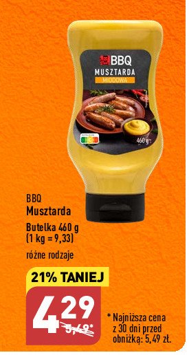 Musztarda miodowa Bbq promocja
