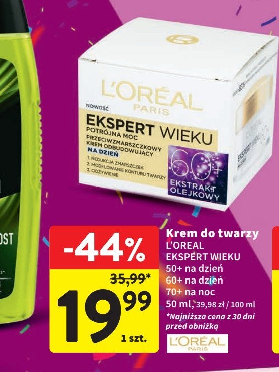 Krem na dzień L'oreal ekspert wieku 60+ promocja
