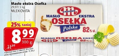 Masło ekstra Osełka 82% tł. promocja w Prim Market