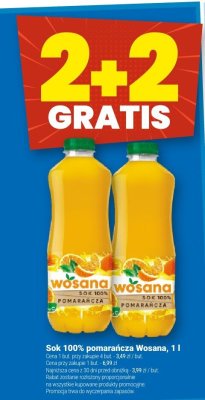 Sok 100% pomarańcza Wosana, 1 l promocja w Twój Market