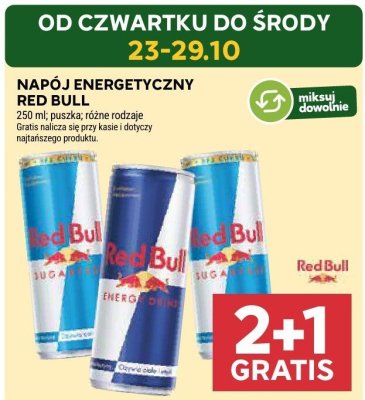 Napój energetyczny Red Bull promocja w Stokrotka