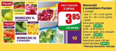 Woreczki z suwakiem Paclan 1L promocja w Dino