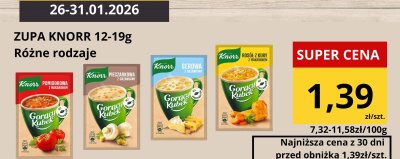 Zupa Gorący Kubek różne rodzaje 12-19g Knorr promocja w Supeco