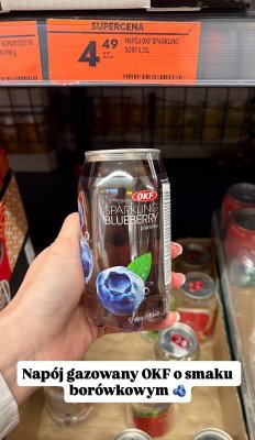 Napój gazowany o smaku borówkowym promocja w Biedronka