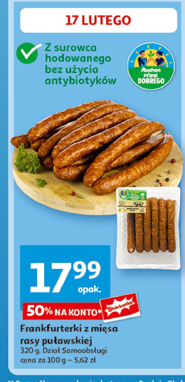 Frankfurterki Auchan pewni dobrego promocja