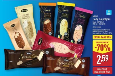 Lody waniliowe w polewie czekoladowej Mucci sensation promocja