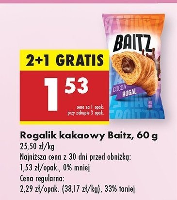 Rogalik kakaowy Baitz promocja w Biedronka