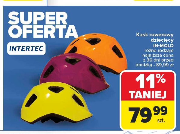 Kask dziecięcy Intertec promocja w Carrefour