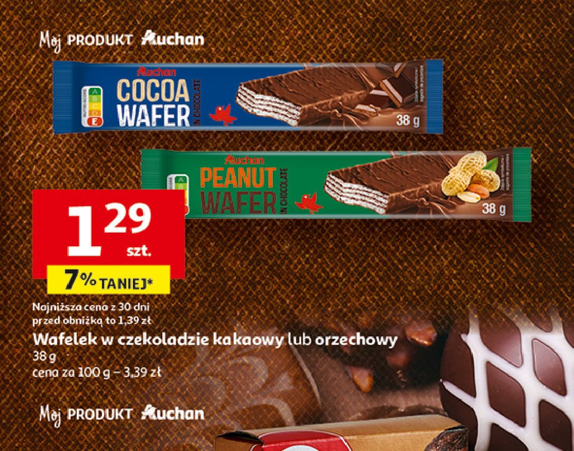 Wafelek kakaowy Auchan promocja w Auchan