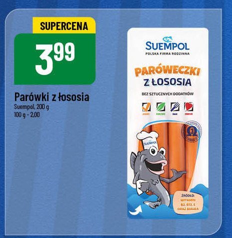 Parówki z łososia Suempol promocja w POLOmarket