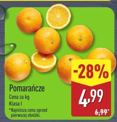 Pomarańcze promocja w Aldi