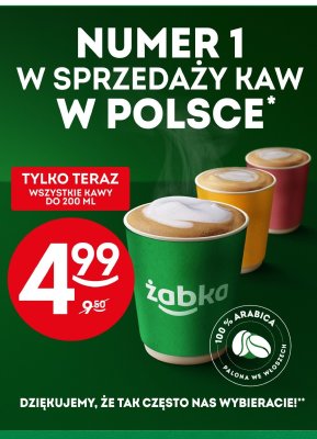 Kawa różne rodzaje do 200 ml promocja w Żabka