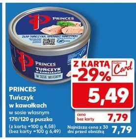 Tuńczyk w kawałkach w sosie własnym Princes promocja