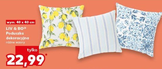 Poduszka dekoracyjna 40 x 40 cm Liv & bo promocja w Kaufland